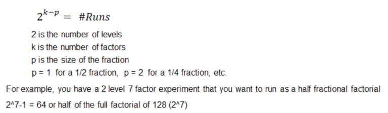 full factorial doe number of experiments